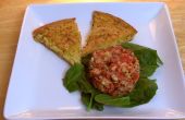 Farinata (Kichererbse Flatbread) mit Tomate & Mais Tartar - vegane & glutenfrei