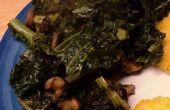 Sautierten Grünkohl mit Walnüssen und Shiitake-Pilze