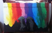 Regenbogen geschmolzen Crayon Bild