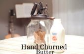 Authentische Hand aufgewühlt Butter