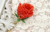Wie erstelle ich ein 3D rot Perlen Rose für Freundin als Geschenk zum Valentinstag