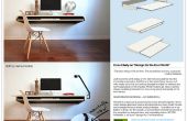 Minimale Float Wand Schreibtisch - schnelle Make-Over für Massenproduktion oder DIY