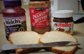 Die Enhanced Erdnussbutter und Marmelade-Sandwich