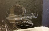 Ein nahezu unsichtbar Tyrannosaurus Rex auf ein Laser-Cutter gemacht
