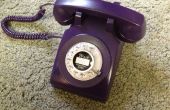 Telefon mit Wählscheibe lila
