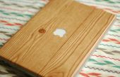 DIY Holzmaserung Laptop wickeln