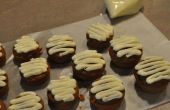 Weiße-Schokolade Frosted Kürbis Muffins