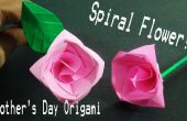 Wie erstelle ich eine Papierblume zum Muttertag (Origami Spirale Blume Papier Handwerk)! 