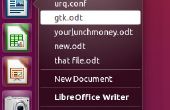 Ubuntu den letzten Dateien Männern wie unter Windows (in Quicklaunch Taskleiste)