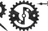 Herstellung RetroTech: Steampunk / Uhr / Getriebe Schrift