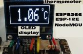Digital-Thermometer auf OLED-Display mit ESP8266 ESP-12E NodeMCU und DS18B20 Temperatursensor