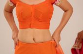 Gewusst wie: ein Saree perfekt in 2 Minuten zum aussehen schlank & groß - Schmetterling Stil tragen Sari drapieren