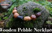 Hölzerne Pebble Halskette