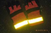 Hoch-Auffälligkeit reflektierende Handschuhe für Nacht Radfahren