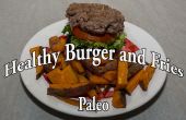Paleo-Burger und Pommes
