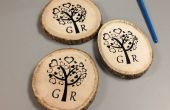 DIY Siebdruck auf Holz Untersetzer für Hochzeitsgeschenk