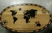Welt Karte Tischplatte