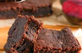 Dunkle Schokolade rote Bete Brownies