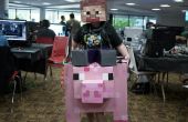 Steve reitet ein Schwein Minecraft Karton Halloween-Kostüm