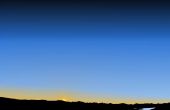 Silhouette Sonnenuntergang Berge in GIMP