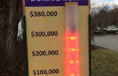 Schillernde Fundraising Zeichen: 140 Watt Internet verbunden LED