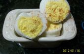 Herz-förmige gekochten Eiern