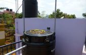 Biogas-Anlage mit Küche und Verschwendung von Lebensmitteln