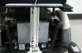 Anweisungen auf Abschluss Mock-up der Federkörner Design für Heben/Senken des Center-Mounted Fußstützen auf Power Rollstuhl