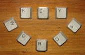 Schlüsselwörter - neue Wörter aus einem alten Tastatur. 