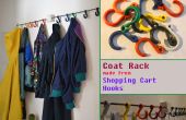 Kleiderständer aus Shopping Cart Haken gemacht