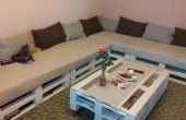 Unsere Palette Sofa und Tisch
