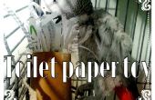 Recycling-Toilettenpapier Rollen in super einfach Papagei Spielzeug