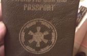 Alle Leder, Laser schneiden, Galaktische Imperium (Star Wars) Reisepass Brieftasche
