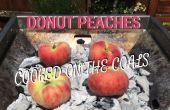 Donut-Pfirsiche - gekocht auf den Kohlen