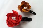 DIY-Satin Blume Haarspangen
