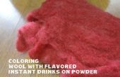 Garn mit aromatisierten Instant Getränk auf Pulver färben