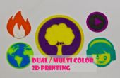 Doppel- oder Multi 3D-Druck mit einzelnen Extruder Farbe