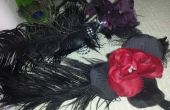 Blume und Feder Vintage inspirierte Haarspange