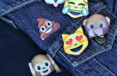 Emoji-Polo-Shirt und Pins DIY