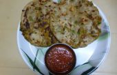 Gefüllt mit grünen Erbsen - Kartoffel Masala Paratha