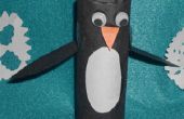 WC-Papier Rollen Pinguin-Craft-Projekt für Kinder