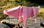 Einfach drucken Papier Origami Schwein