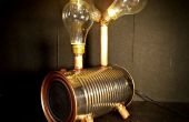 LED Steampunk Lampe mit alten Glühbirnen
