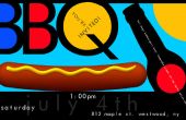 Bunte BBQ Partyeinladung Poster in Photoshop erstellen