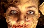 Zombie-Make-up mit Haushaltsartikel