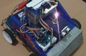 Ultraschall-Sensor-Roboter-Auto läuft mit Motorrad-Batterie mit LCD-Bildschirm verwendet