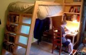 Loft Betten mit Bücherregal Leitern