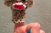Sock Monkey Finger Puppet