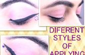 Verschiedene Arten der Anwendung Eyeliner