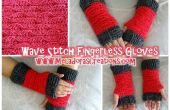 Wave-Stich-Finger weniger Handschuhe – Free Crochet Pattern
